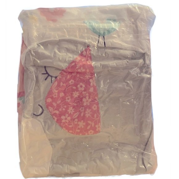 3pc Nursery Comforter Set Crib Sheet Pink Gray Elephant Bird Parent's Choice NEW - Picture 14 of 14